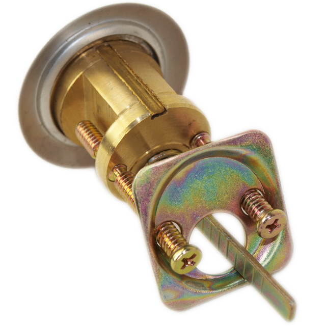 MAXTECH (Segal Like) Solid Bronze Jimmy Proof Deadlock Deadbolt Single Cylinder Lock Set Locksmith Quality Construction, Satin Chrome (US26D) Finished, Boxed