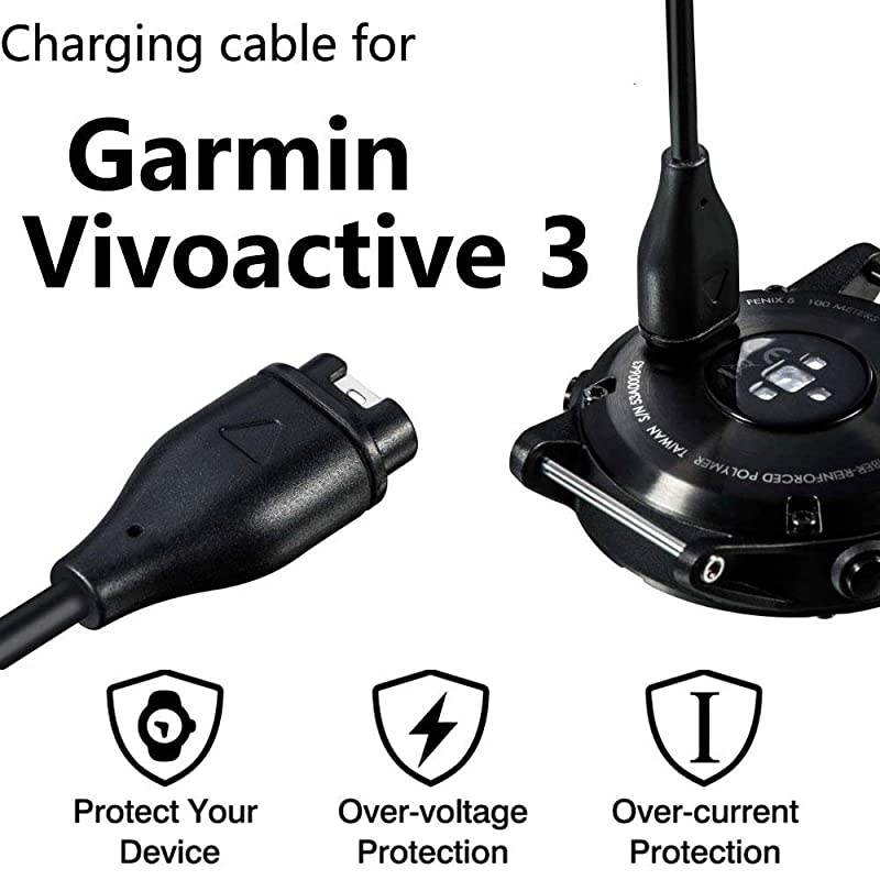 Compatiblwith Garmin Vivoactiv3 Charger Replacement USB Data Charging Clip for Vivoactiv3 GPS Smartwatch Only vivoactiv3 Charger