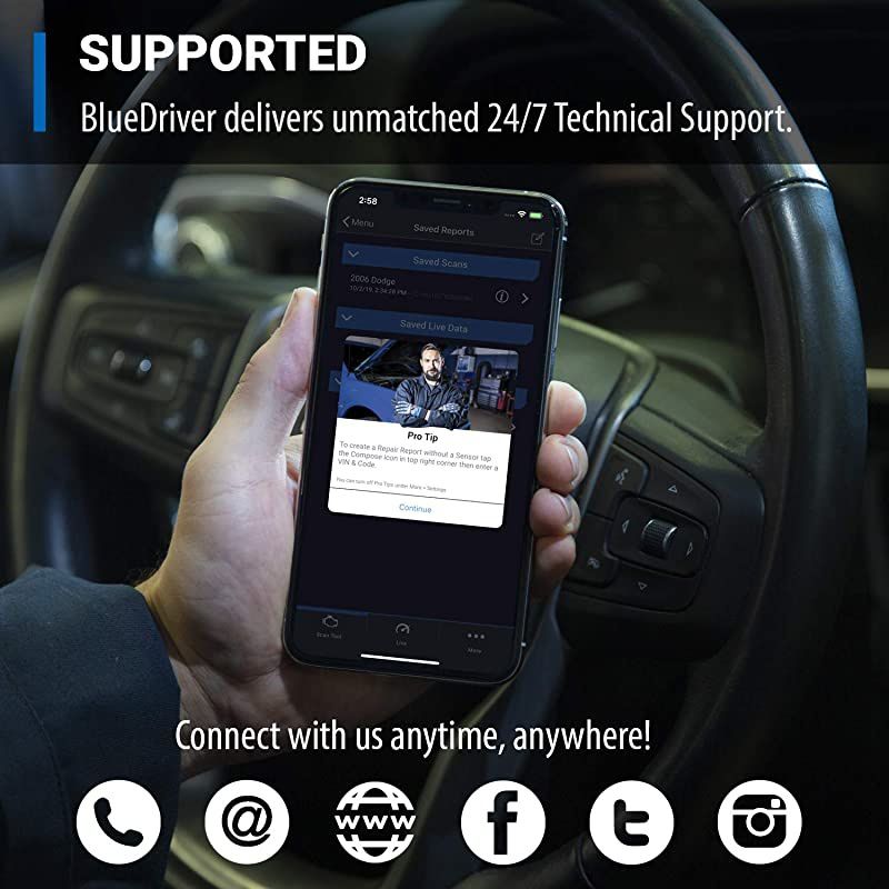 Bluetooth Pro OBDII Scan Tool for iPhone Android