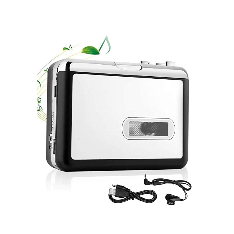 Cassette Player Tape to MP3 Converter via USB Retro Walkman Auto Reverse Portable Audio Music Tape Player with Earphone by