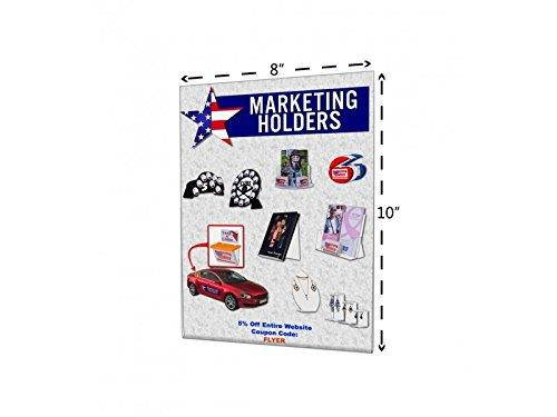 Marketing Holders Wall Mount Sign Holder NO Holes Vertical Clear Acrylic Signs (10, 8" x 10")