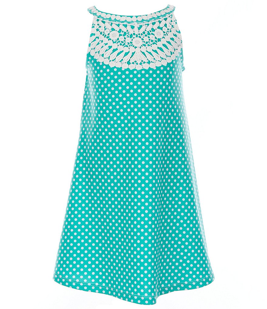 Rare Editions Little Girls 2T-6X Short-Sleeve Shrug & Dotted Shift Dress Set