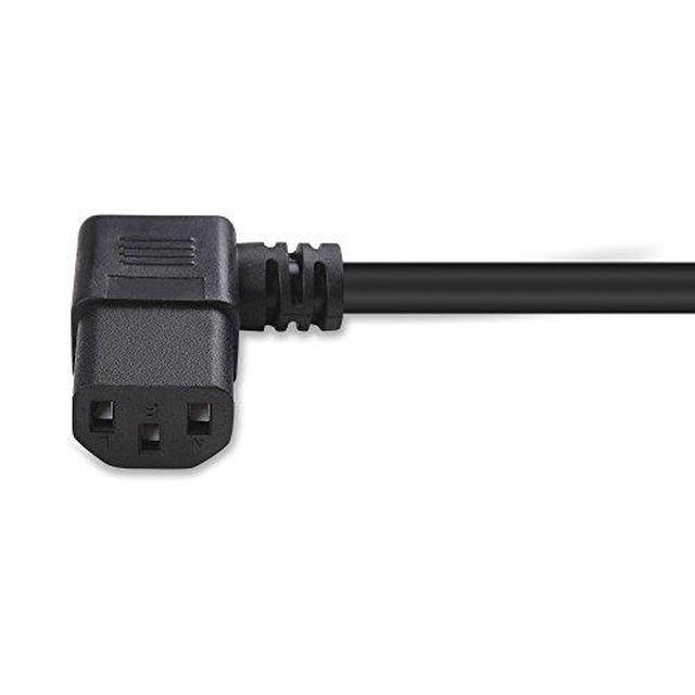 Cable Matters 2-Pack 16 AWG Right Angle Power Cord (Power Cable) 6 Feet (NEMA 5-15P to Angled IEC C13)