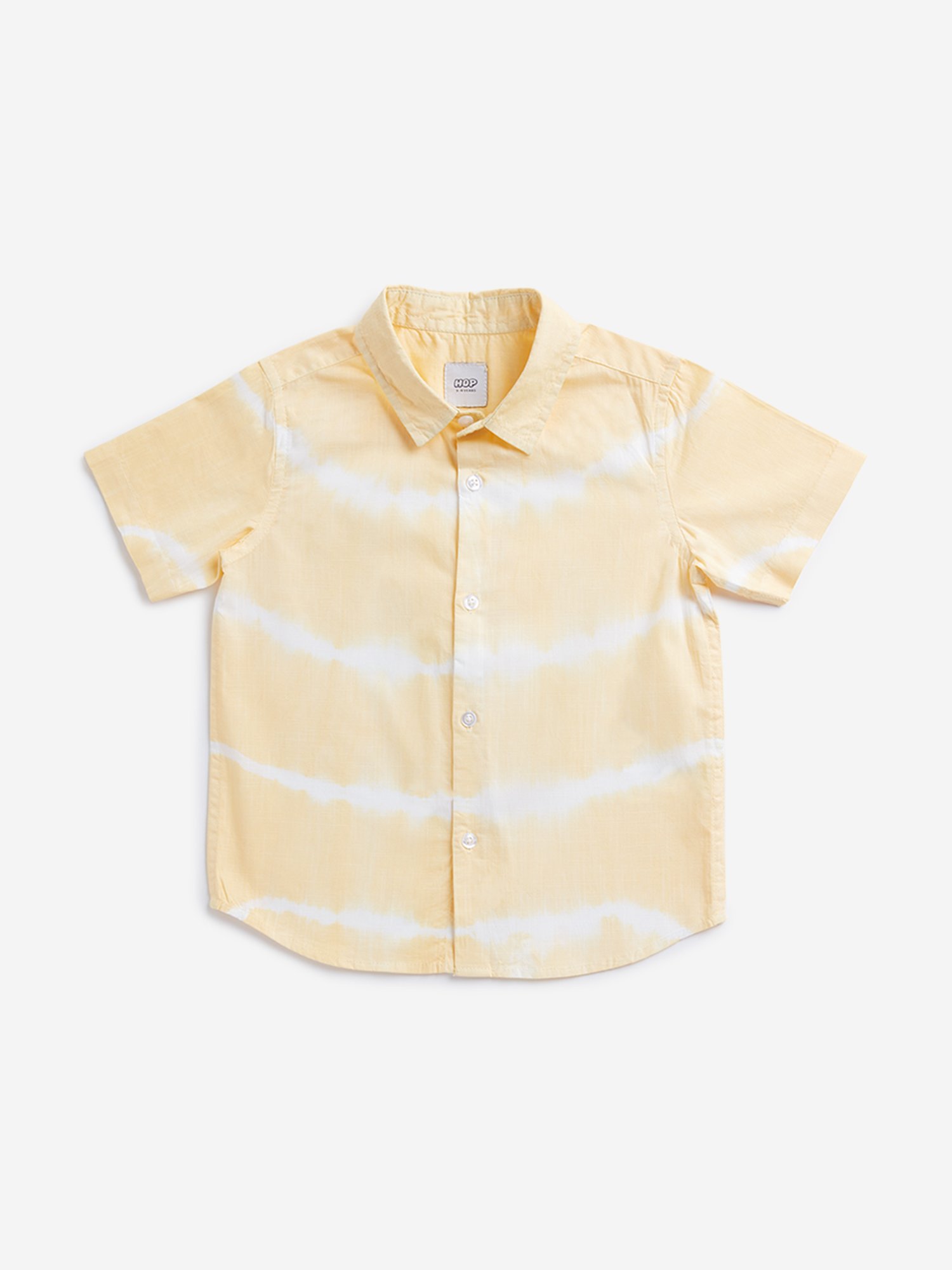 HOP Boys by Westside Yellow Tie-Dye Printed Shirt