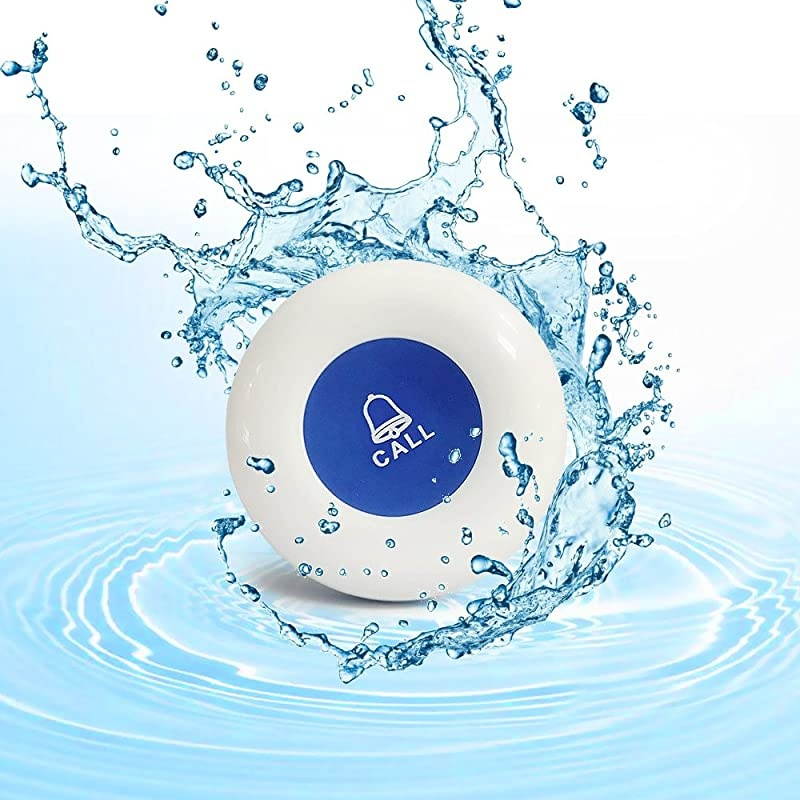 Caregiver Pager Call Button Personal Help Alert System for Home Patient Nurses Seniors and Disabilities 3 Receivers 3 Waterproof Transmitters