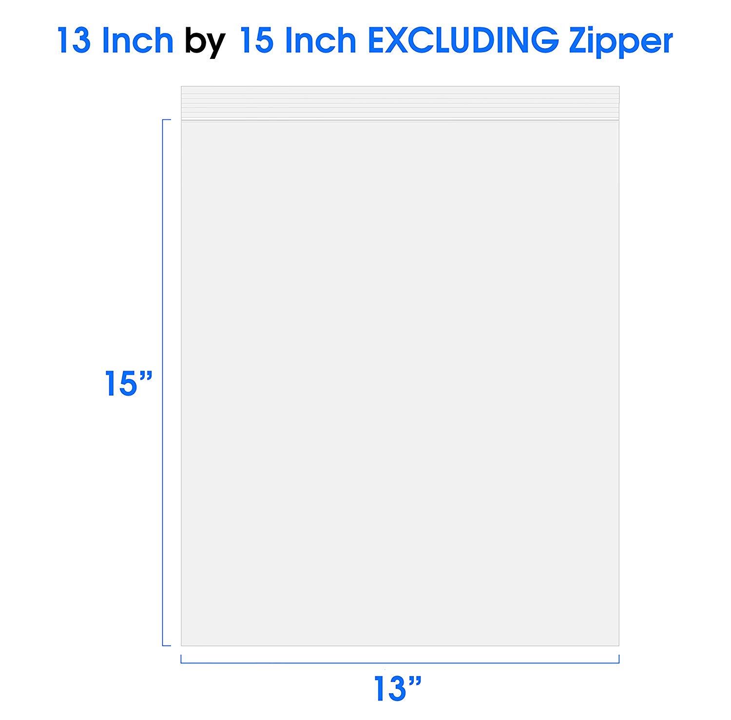500 Count - 10 X 13, 2 Mil Clear Plastic Reclosable Zip Poly Bags with Resealable Lock Seal Zipper by Spartan Industrial (More Sizes Available)