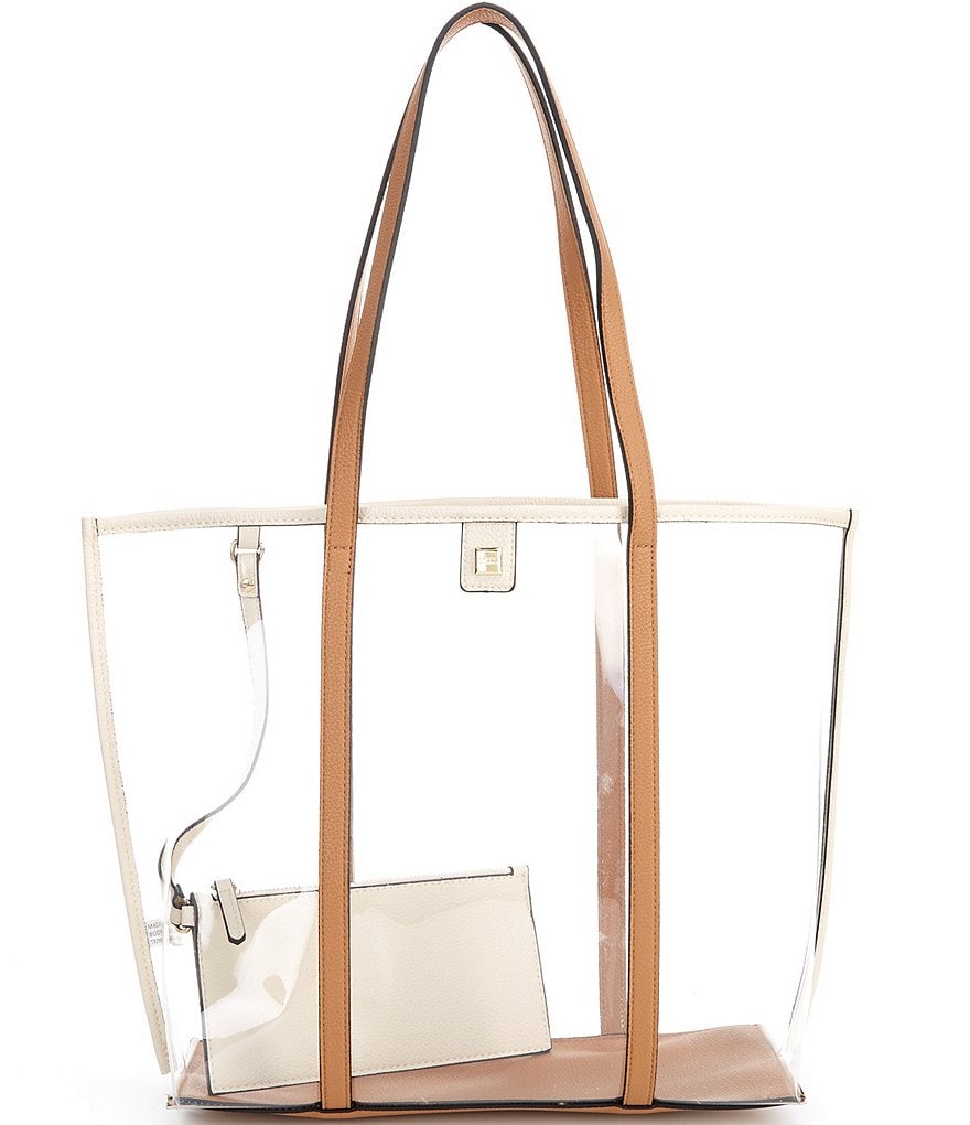 Kate Landry Clear Colorblock Block Tote Bag