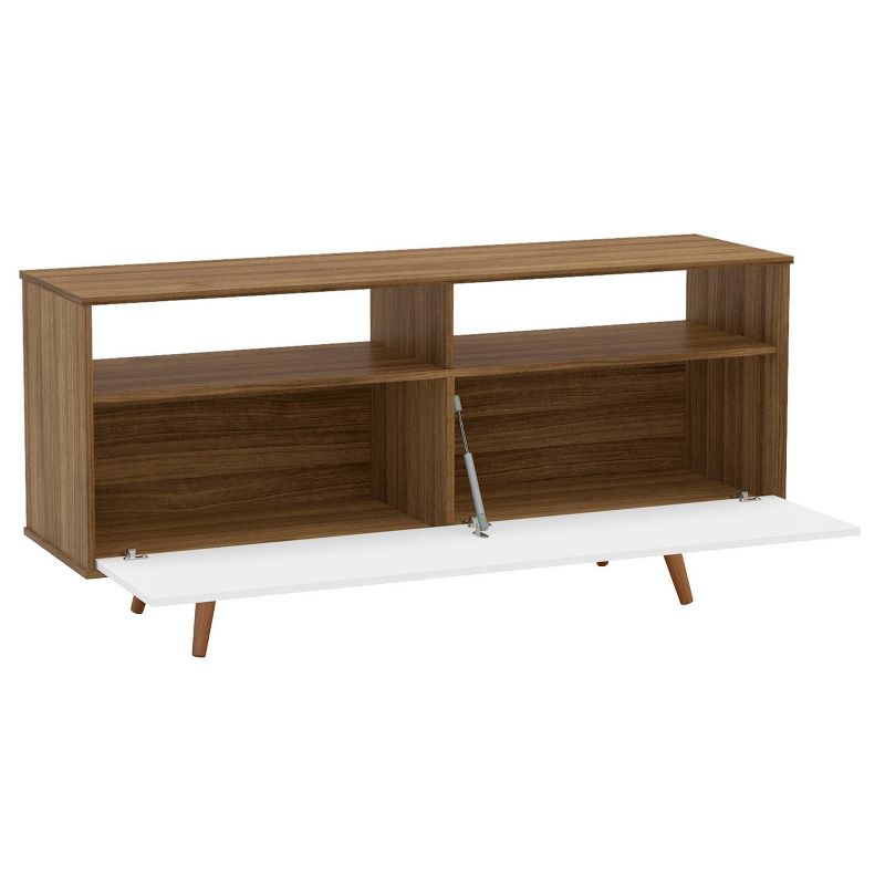 60" Danbury Tv Stand Walnut and White - Chique