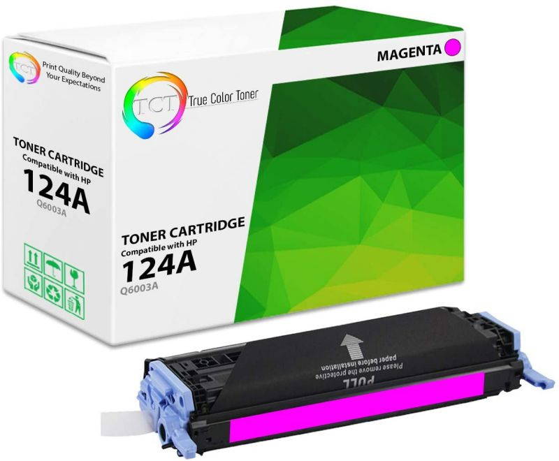 TCT Premium Compatible Toner Cartridge Replacement for HP 124A Q6003A Magenta Works with HP Color Laserjet 2600N 1600 2605N, CM1015 MFP CM1017 Printers (2,000 Pages)