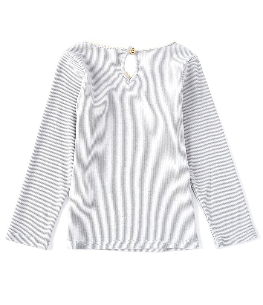 Chelsea & Violet Little Girls 2T-6X Rib Knit Lace Tee