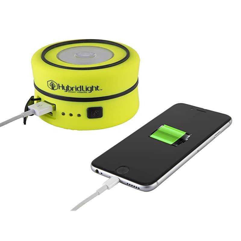 Solar Rechargeable Lantern/Cell Phone Charger. 150 Lm. Built in Solar Panel, Hi-Vis Yellow