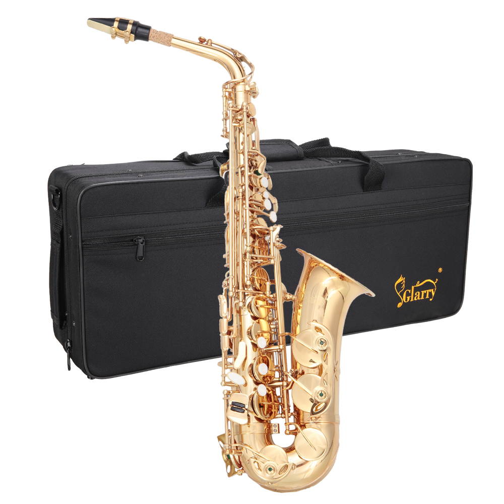 Student  Glarry Alto Saxophone  Alto SAX Eb  with  W/ Case 10 Reeds Strap