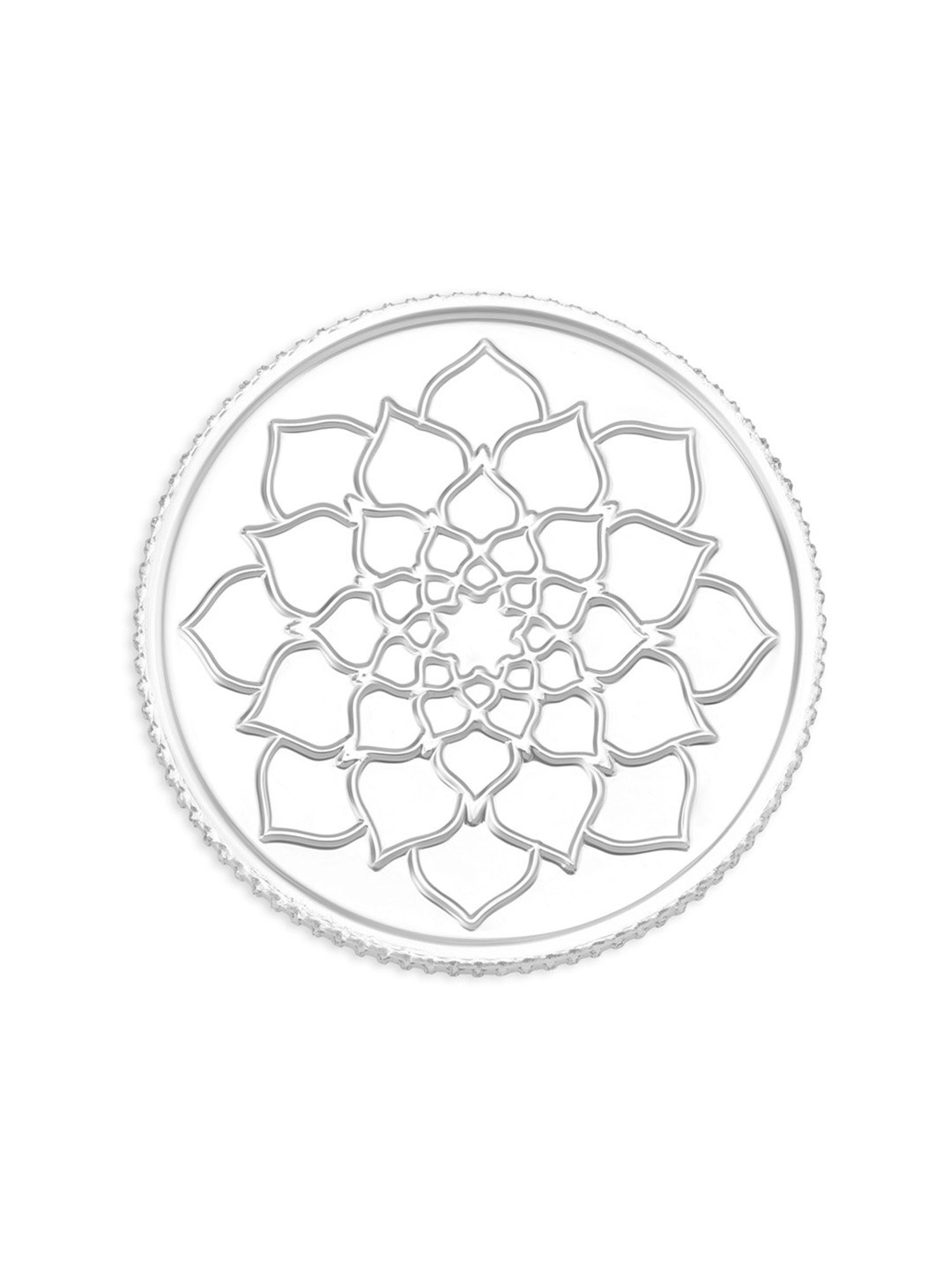 Mia by Tanishq Lotus 999 10gm Silver Coin