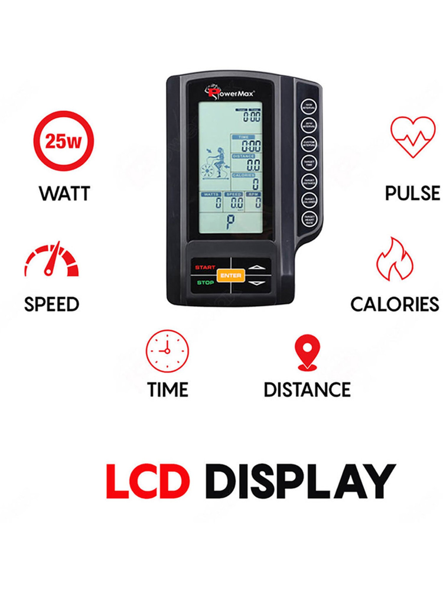 PowerMax Fitness BA-2500C Air Bike (Black)