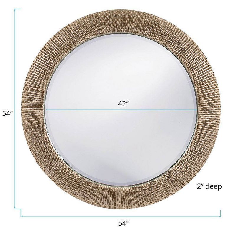 Round Bergman Decorative Wall Mirror Dark Silver - Howard Elliott