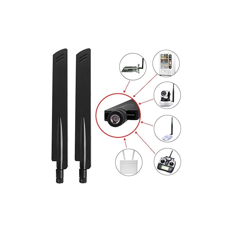 4G LTE Antenna, WiFi Antenna Signal Booster 2.4GHz+5GHz Dual Band Amplifier for Verizon/AT&T/Wireless Network Router/Modem/Acess Point and More, Directional Network Reception Male Plug -2 Pack