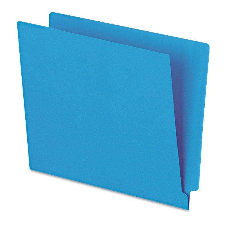 Pendaflex Reinforced End Tab Folders Two Ply Tab Letter Blue  100/Box H110DBL