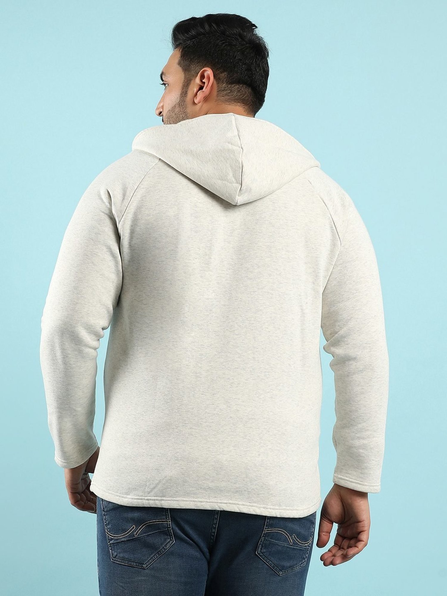 Instafab Plus Grey Cotton Regular fit Plus Size Jacket