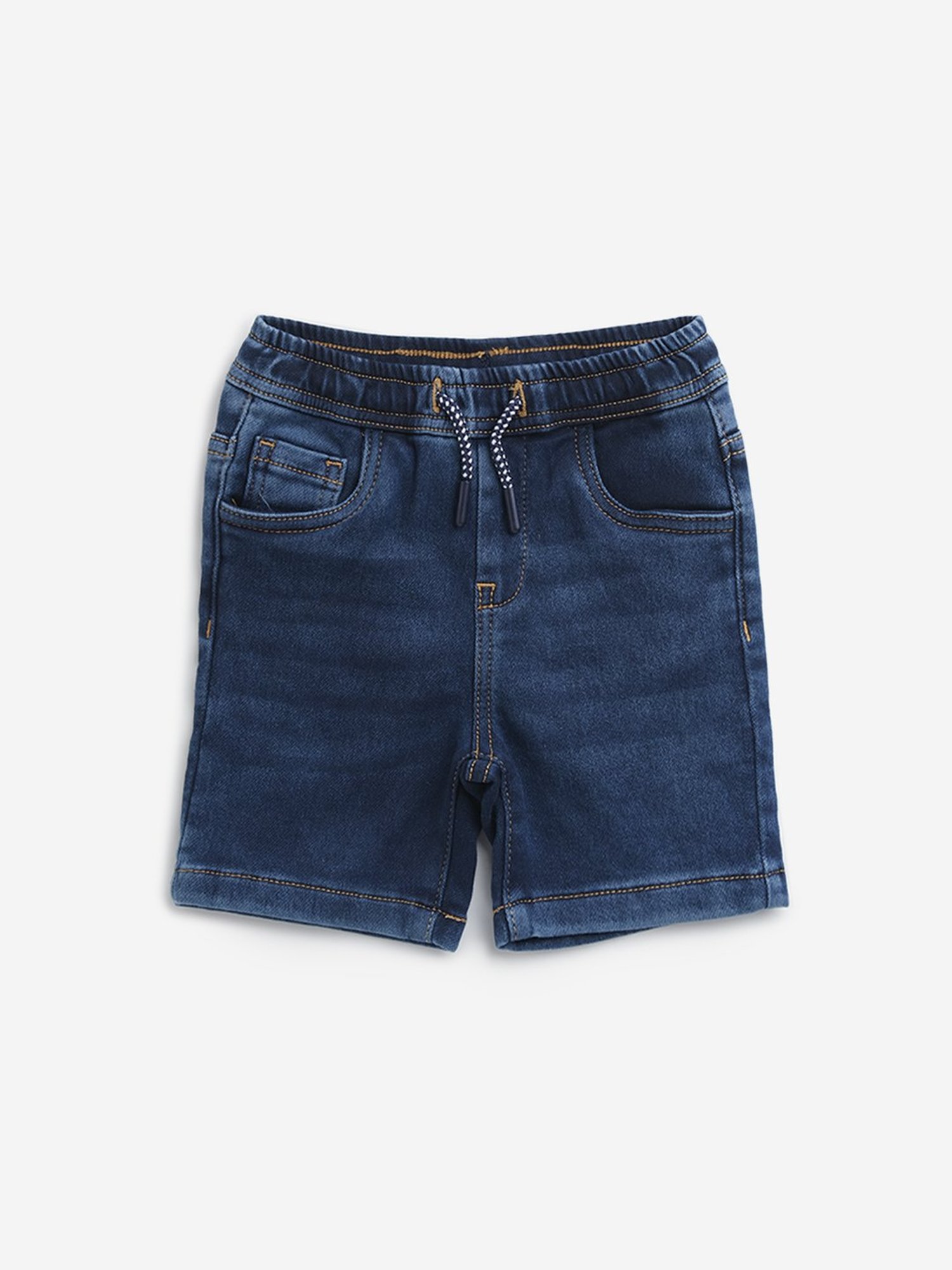 HOP Kids by Westside Dark Blue Mid-Rise Denim Shorts