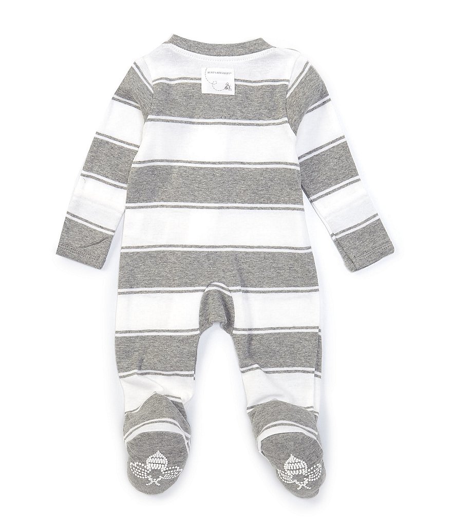 Burt's Bees Baby Newborn-9 Months Long-Sleeve Stripe Sleep & Play Footed Pajamas