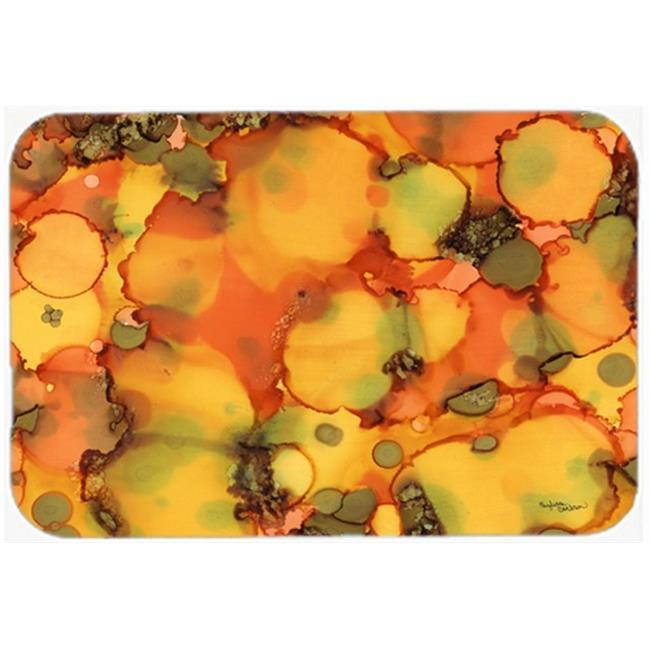 Abstract in Orange and Greens Mouse Pad, Hot Pad or Trivet 8976MP
