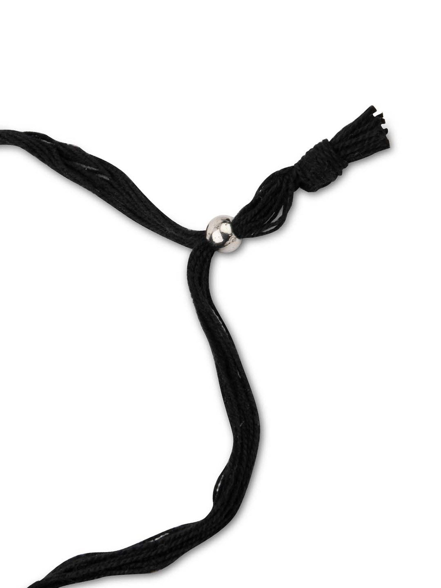 Fida Beaded Peacock Embossed Charm Silver Necklace