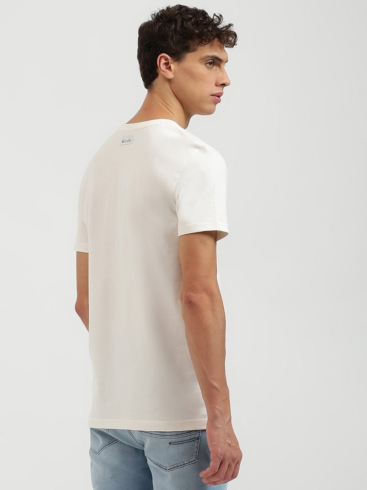 United Colors Of Benetton Beige Relaxed Fit T-Shirt