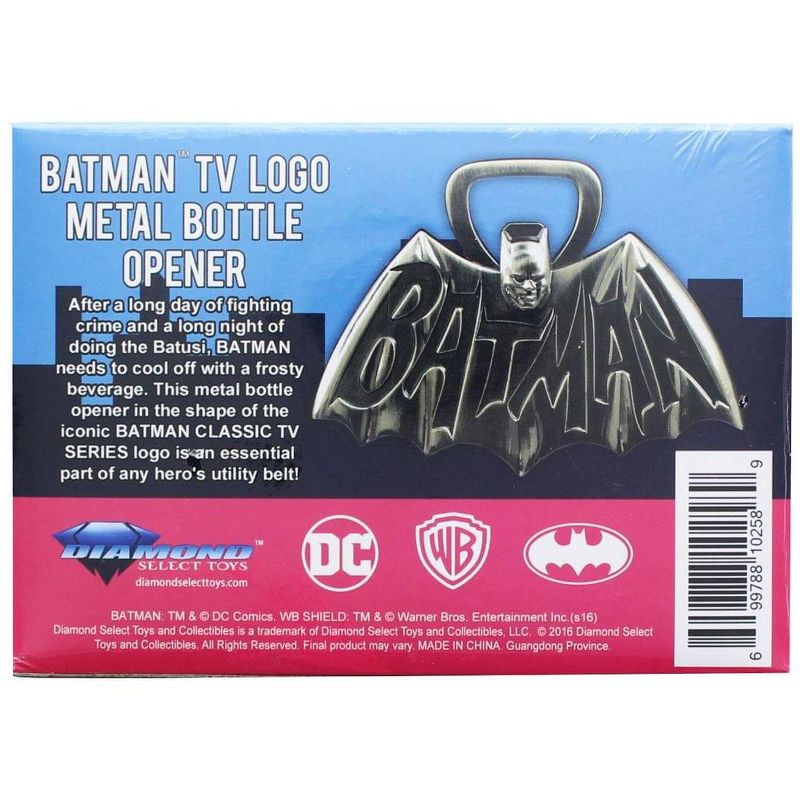 Diamond Comic Distributors, Inc. Batman 1966 TV Logo 4" Metal Bottle Opener