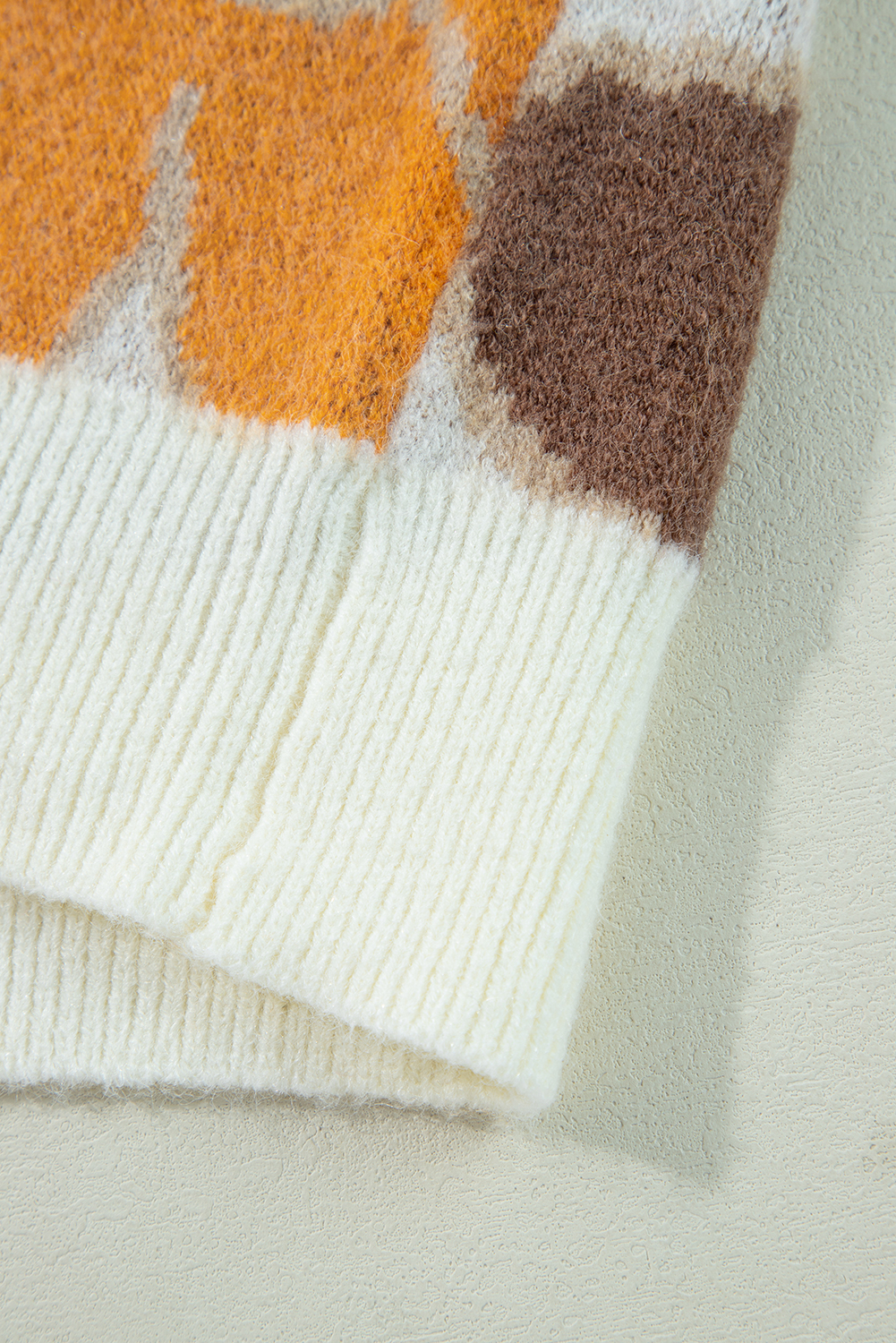 Bonbon Checkered Pattern Open Front Plus Size Cardigan