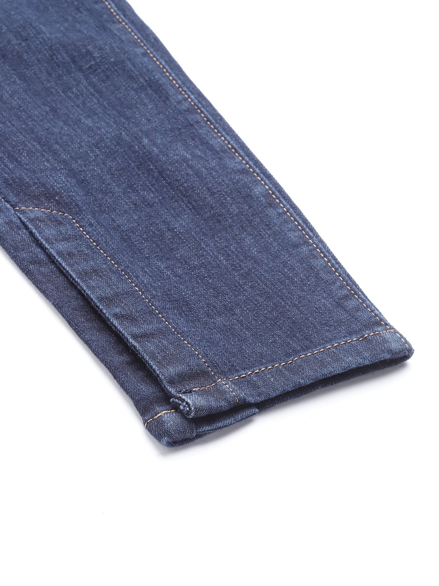 Label Ritu Kumar Indigo Mid Rise Solid Denim Jeans