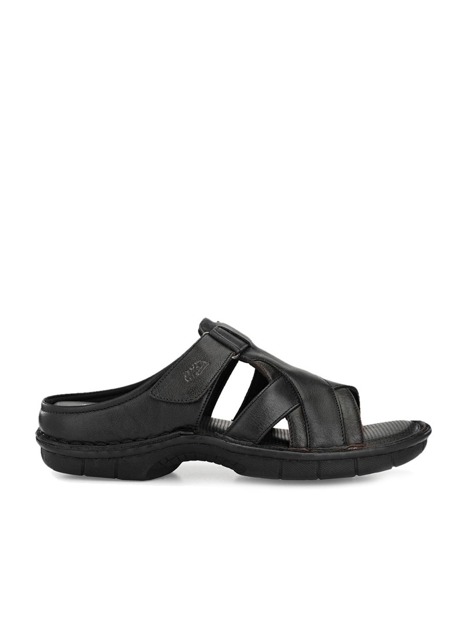 Hitz Men's Black Casual Sandals