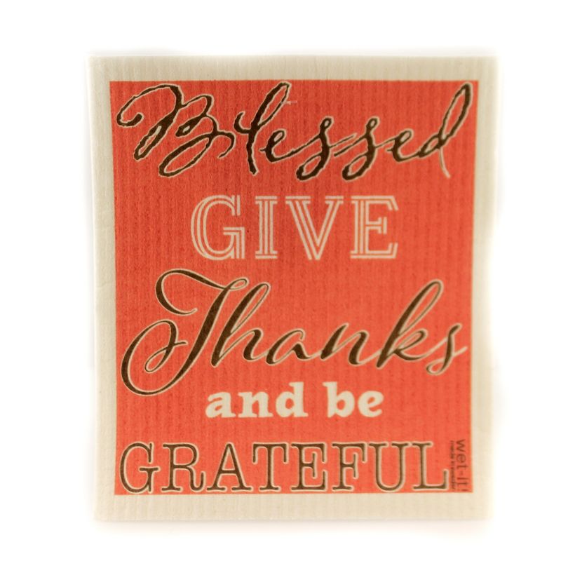 Swedish Dish Cloth 7.75" Thanksgiving Fall Set / 4 Dishcloth Kitchen Clean Up  -  Dish Cloth