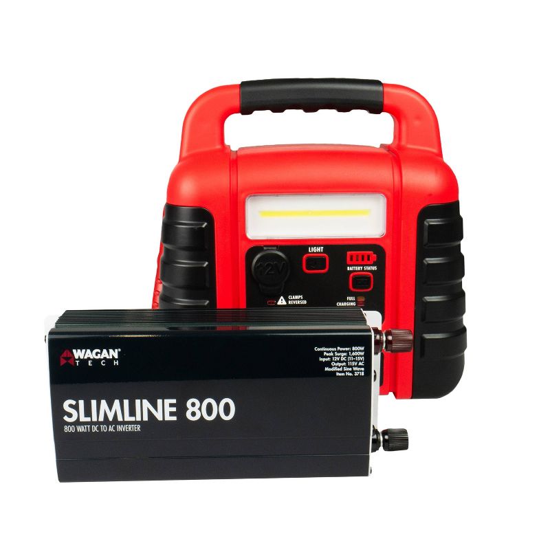 Wagan 800W Slimline Power Inverter with Jumpboost V8 Air