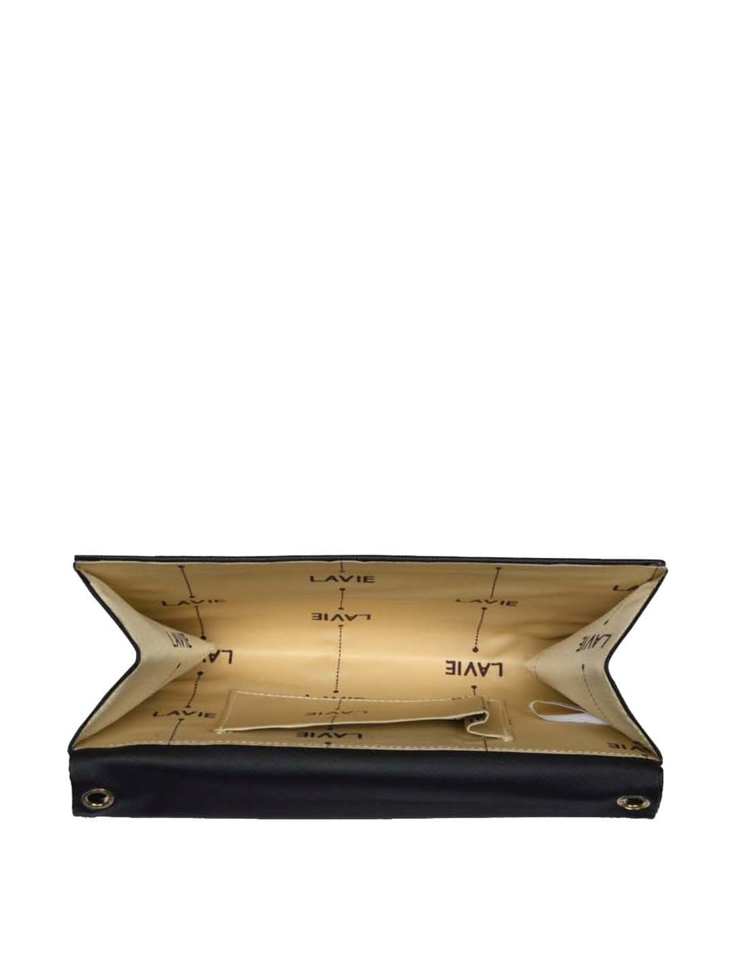 Lavie Black Solid Medium Sling Handbag