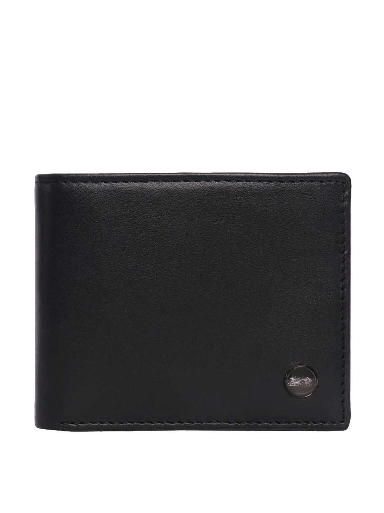 BELWABA Black Casual Leather Bi-Fold Wallet for Men