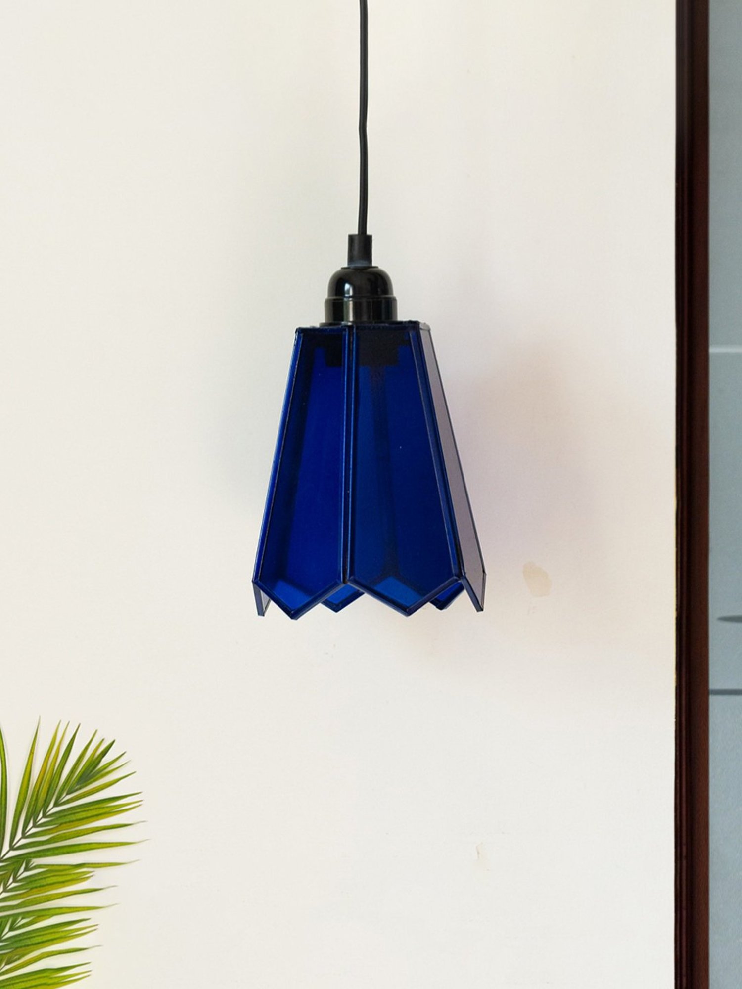 Pure Home and Living Grey Glass Trophy Shaped Table Lamp Stand