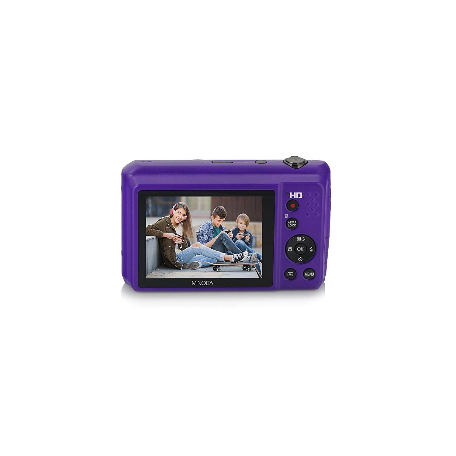 Minolta MN12Z OIS 12x Zoom Wi-Fi Digital Camera (Purple)