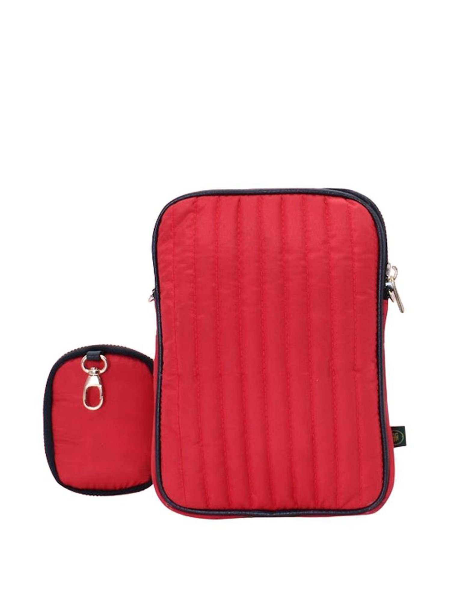 THE HOLISTIK Victory Red Quilted Medium Cross Body Bag