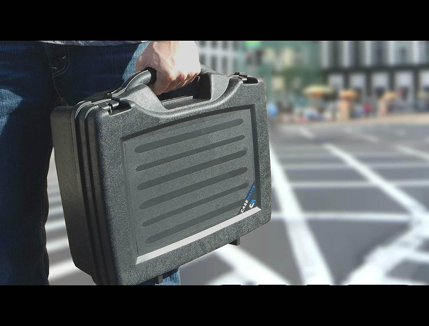 STUDIOCASE Recording Equipment Travel Hard Case w/ Customizable Foam fits Alesis SR18 and SR16 Drum Machines ,25 Key Mini Akai Professional MPK Midi Controller and Accessories