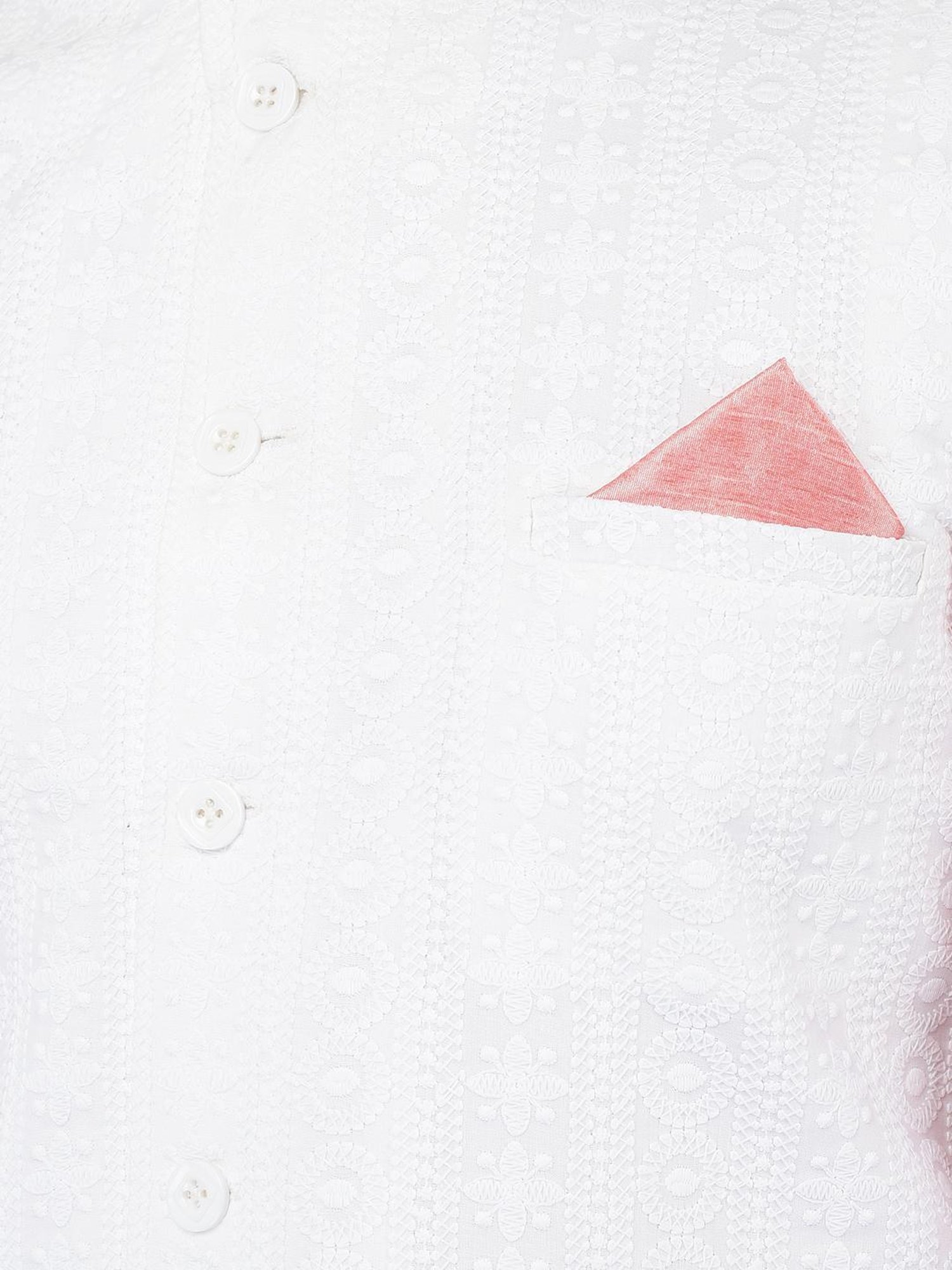 Deyann Pink & White Regular Fit Embroidered Kurta Set With Jacket