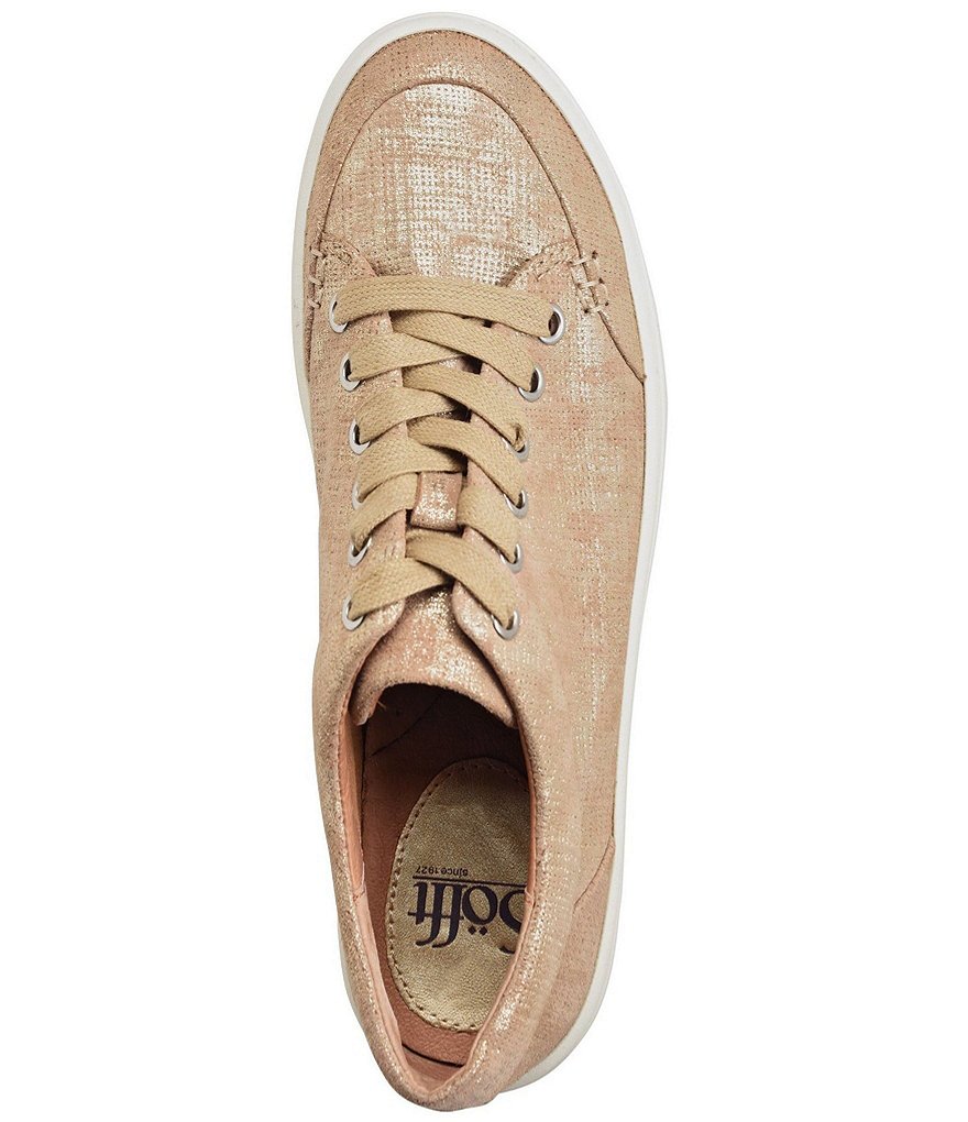 Sofft Sanders Distressed Metallic Suede Sneakers