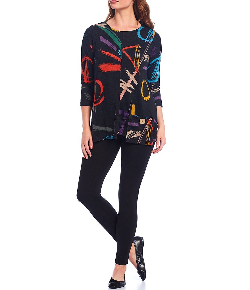 Ali Miles Stretch Knit Skinny Pull-On Pants