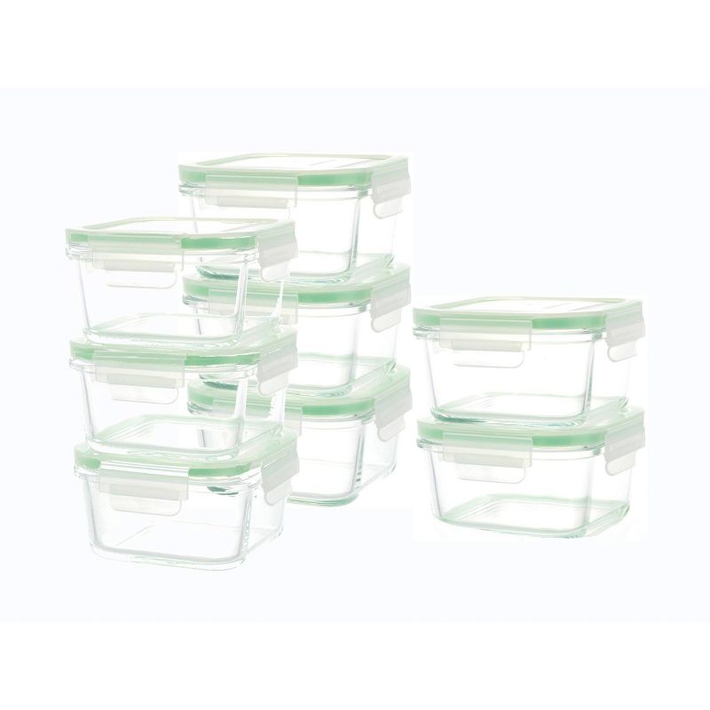 Kinetic Go Green Glassworks Square Food Storage Container Set - 27oz