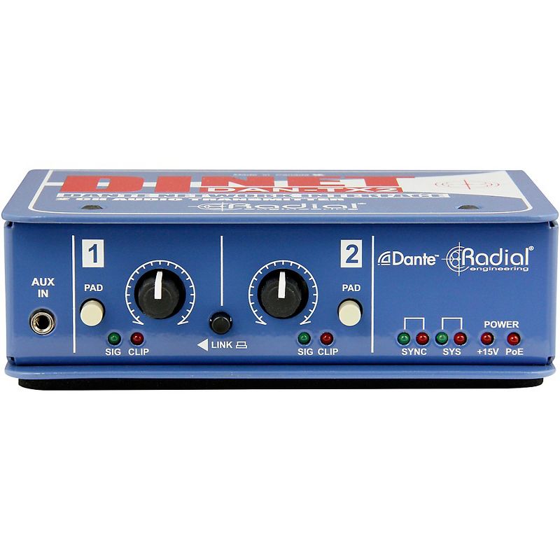 Radial Engineering DiNET DAN-TX2 2-Channel Dante Network Transmitter