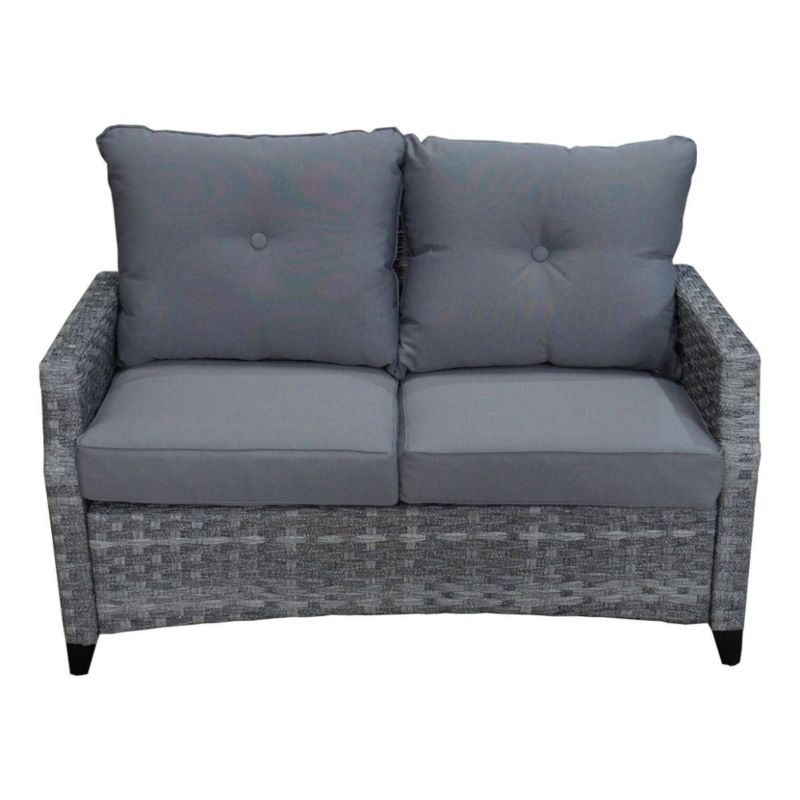 Costa Mesa 5pc Loveseat Set - Gray - Courtyard Casual