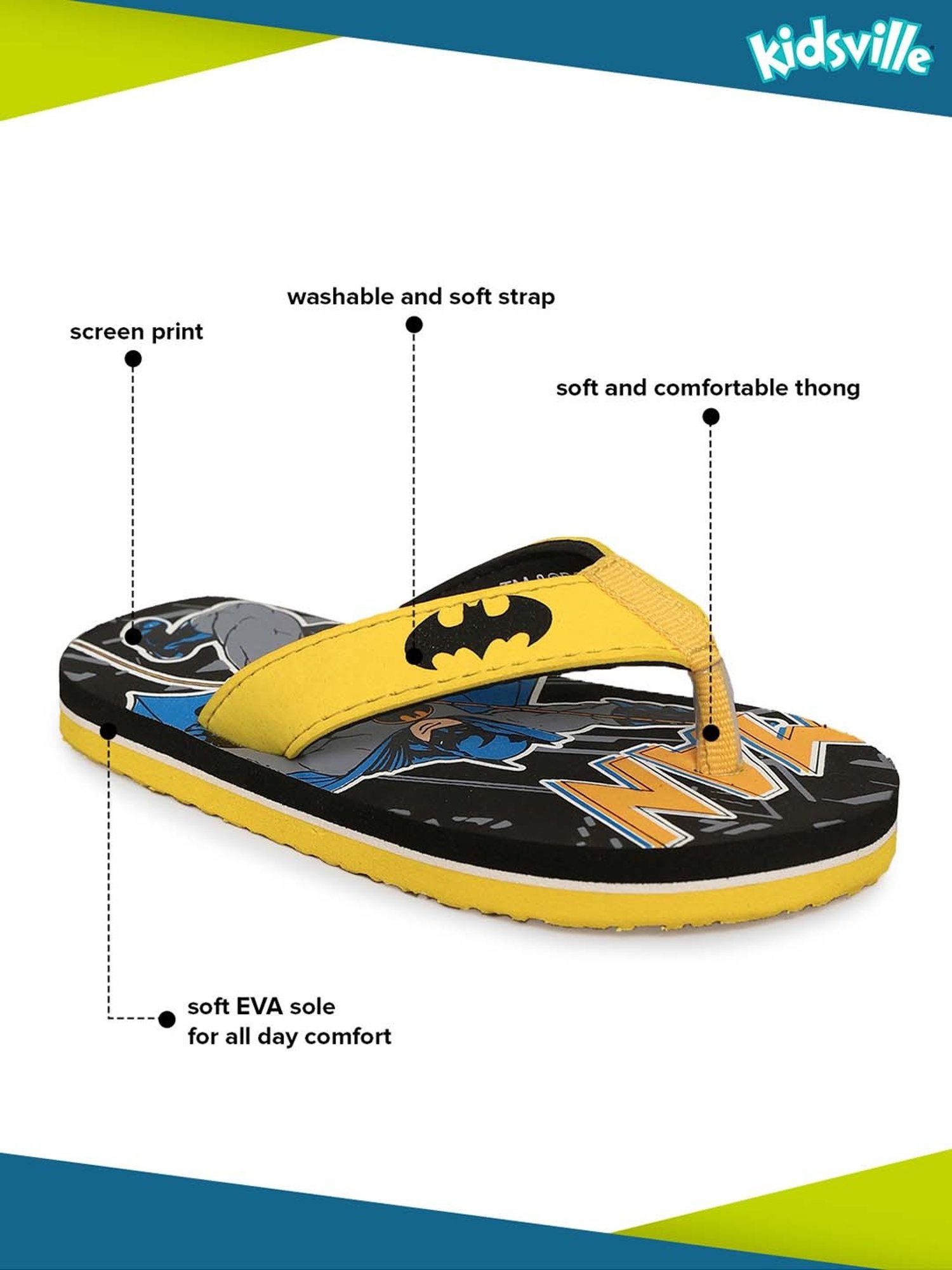 Yellow by Westside Blue & Grey Slingback Slides