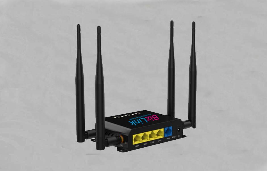 BizLink LTE Wireless Network Router connect to the Internet flawlessly on wired or through an LTE cellular network. Includes 4 LAN ports , 1 WAN and WIFI