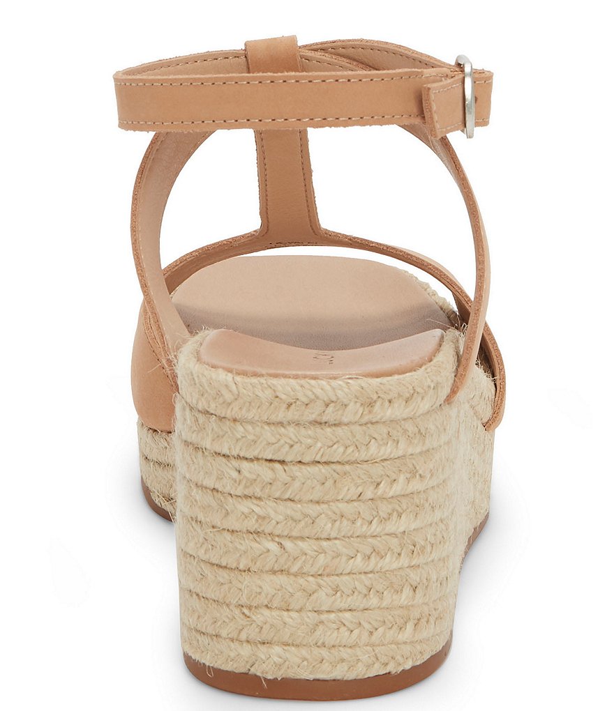 Lucky Brand Valki T-Strap Nubuck Espadrille Wedges