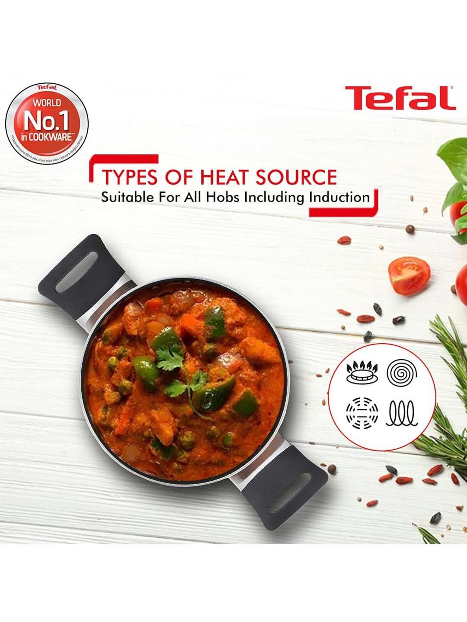 Tefal Super Cook Plus Brown Aluminium 24 cm Non Stick Stew Pot With Lid (2.4 L)