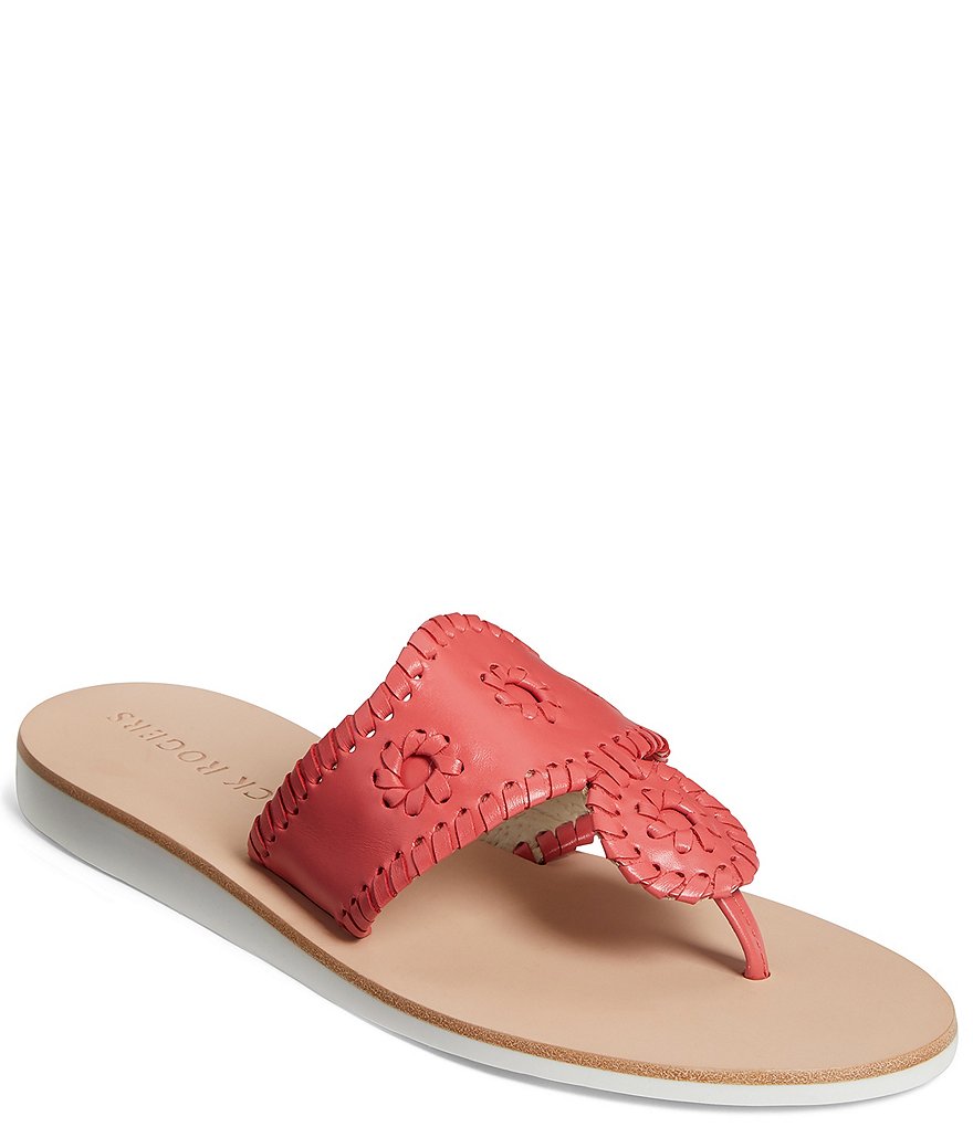 Jack Rogers Boating Jacks Leather Thong Sandals